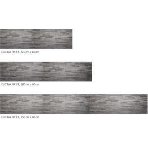 Myspotti Küchenrückwandfolie Black Bricks, selbstklebend, in drei Längen.