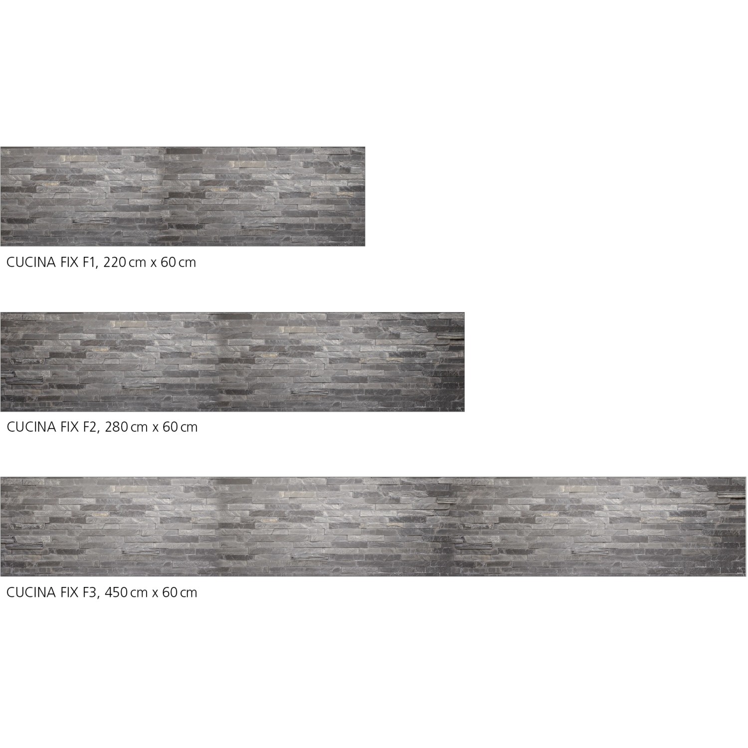 Myspotti Küchenrückwandfolie Black Bricks, selbstklebend, in drei Längen.