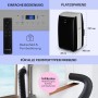 Klarstein Grandbreeze Eco 12K Klimaanlage, 3-in-1 Gerät in Schwarz mit Fernbedienung und Fensterabdichtung.