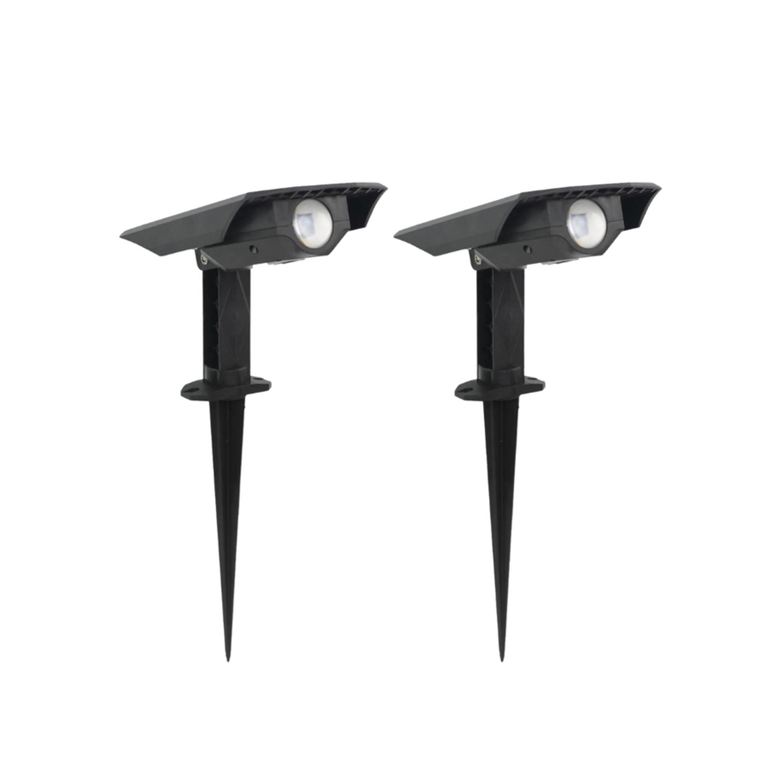 LUXULA LED Solar Gartenstrahler Spot 2er Set 2x 100lm 4000K Neutralweiß Erd günstig online kaufen