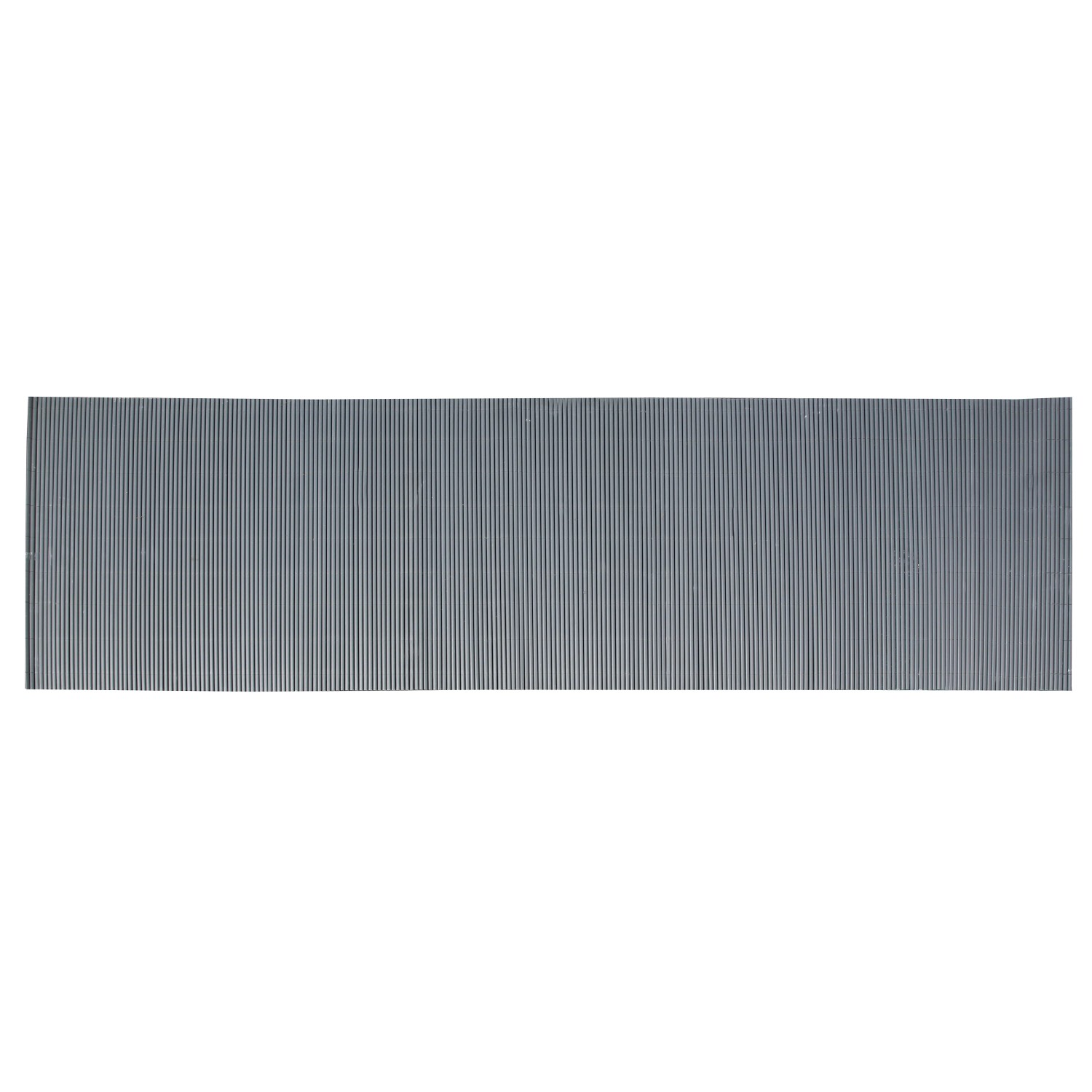 Anthrazitfarbene Kunststoff-Sichtschutzmatte, 90x300 cm, für Balkon und Garten.