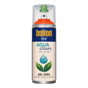 Belton Free AQUAcolours Buntlack RAL 2004 Reinorange matt, 400ml Dose.