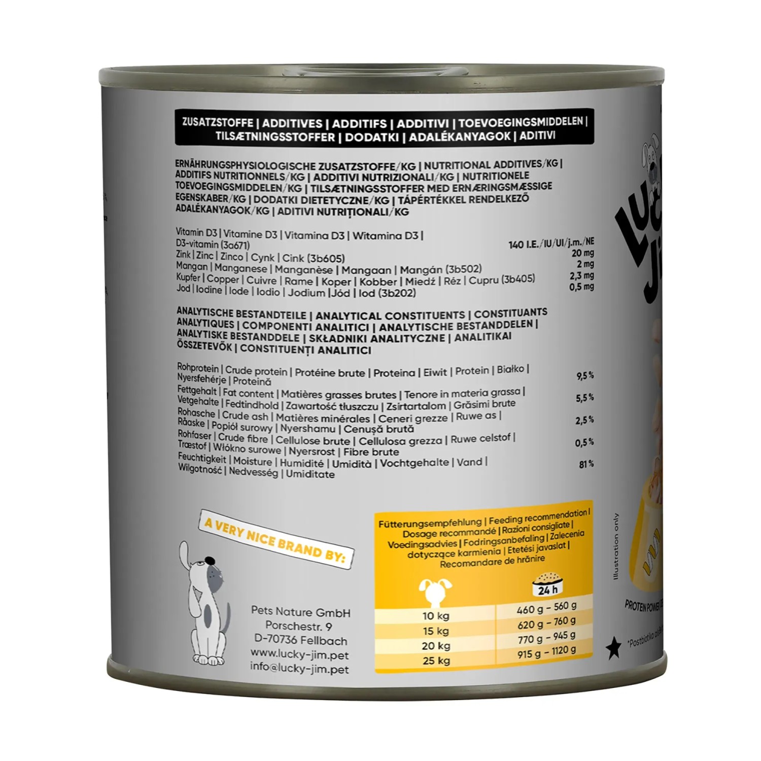 Lucky Jim Hunde-Nassfutter Senior Huhn, 800g Dose. Alleinfutter für ältere Hunde.