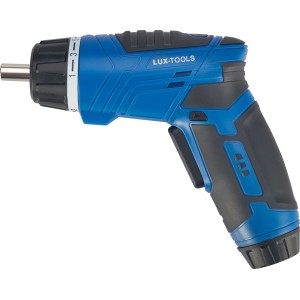 LUX Akkuschrauber 3,6 V, blau-schwarzer Akku-Bohrschrauber für Heimwerker.