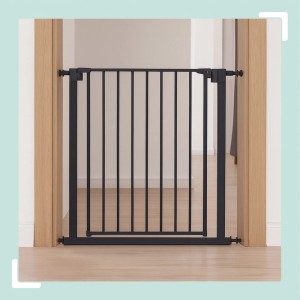 Relaxdays Treppenschutzgitter Eisen Kunststoff Schwarz Klemmbar 75 bis 80 cm 3 kg