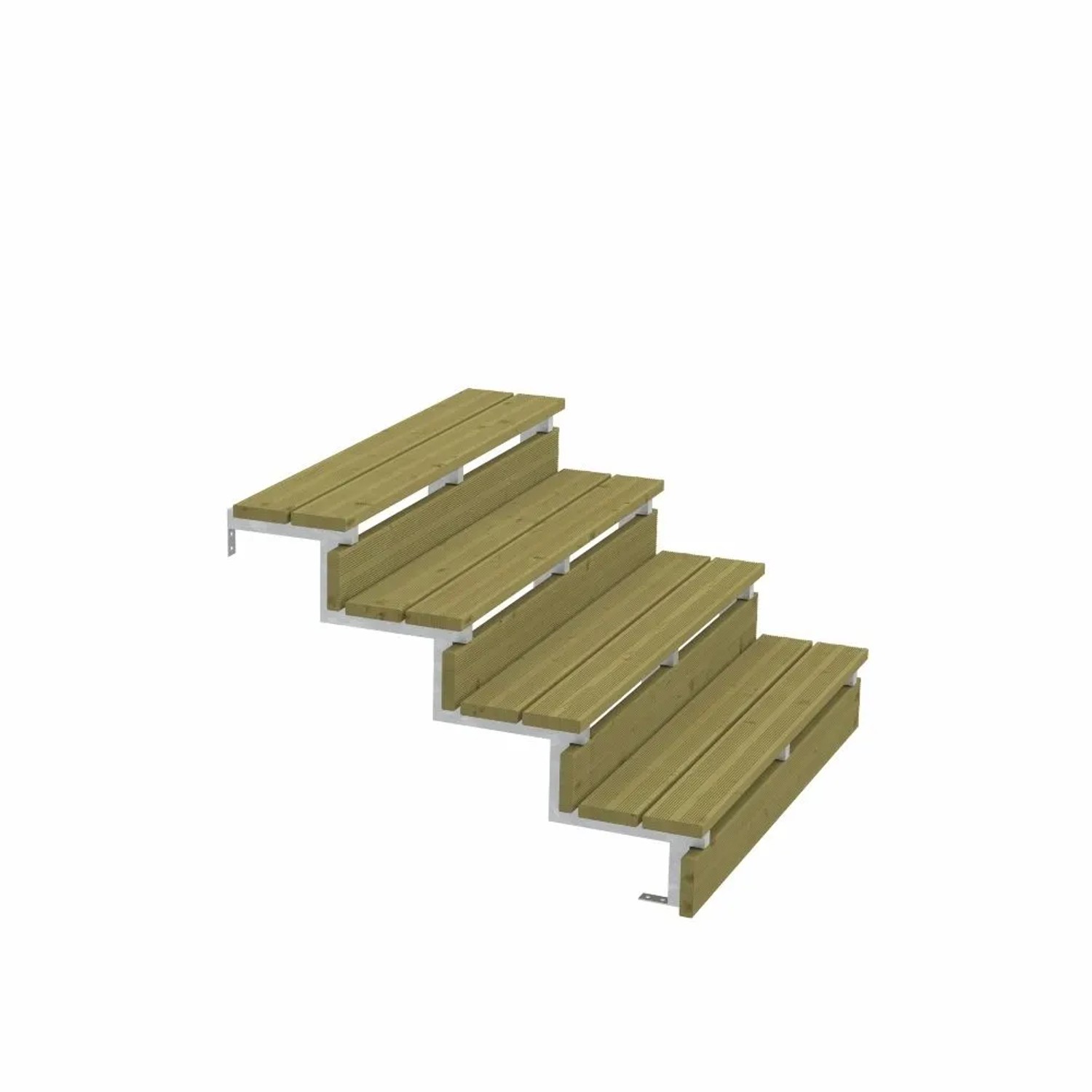 PLUS Terrassentreppe 4 Stufen 120 cm Breite Feuerverzinkter Stahl