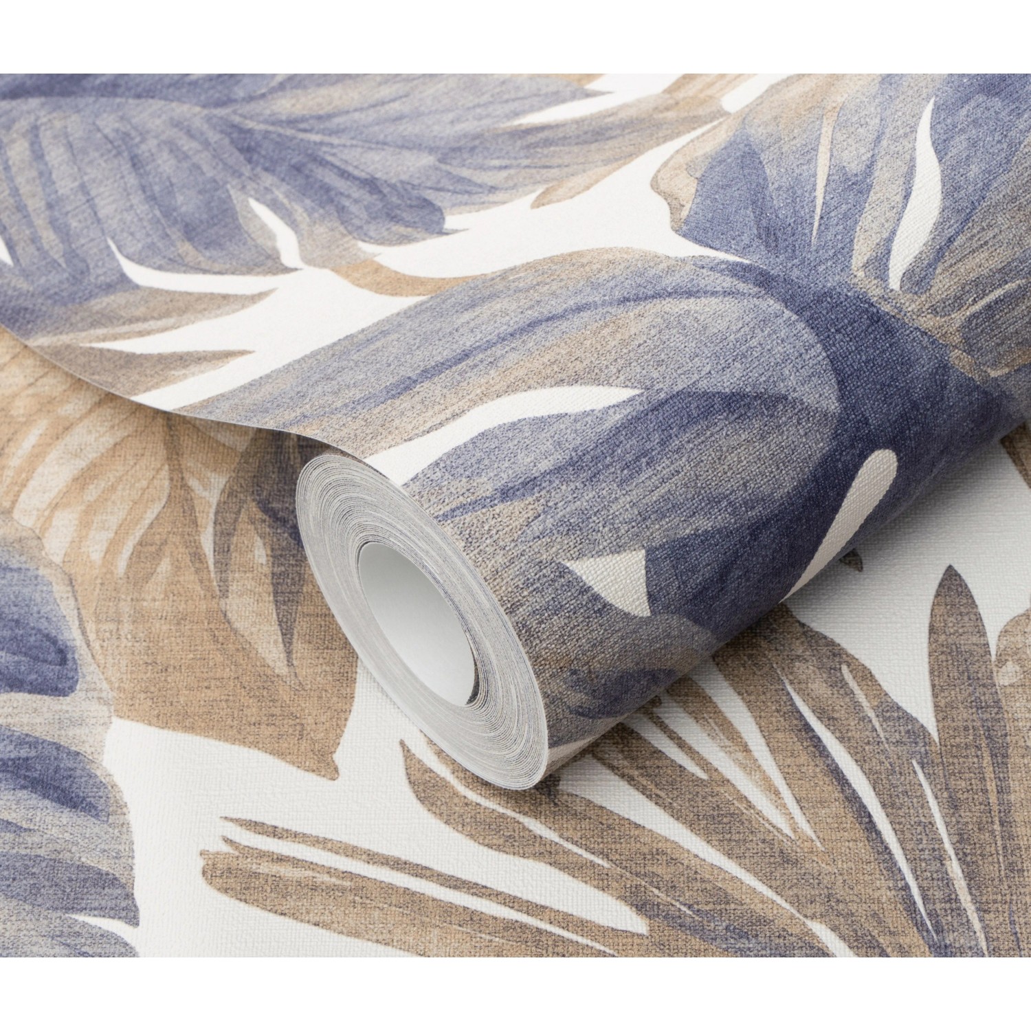 Erismann Vliestapete Forest Dreams Misty Monstera 10,05 x 0,53 m Dunkelblau FSC®