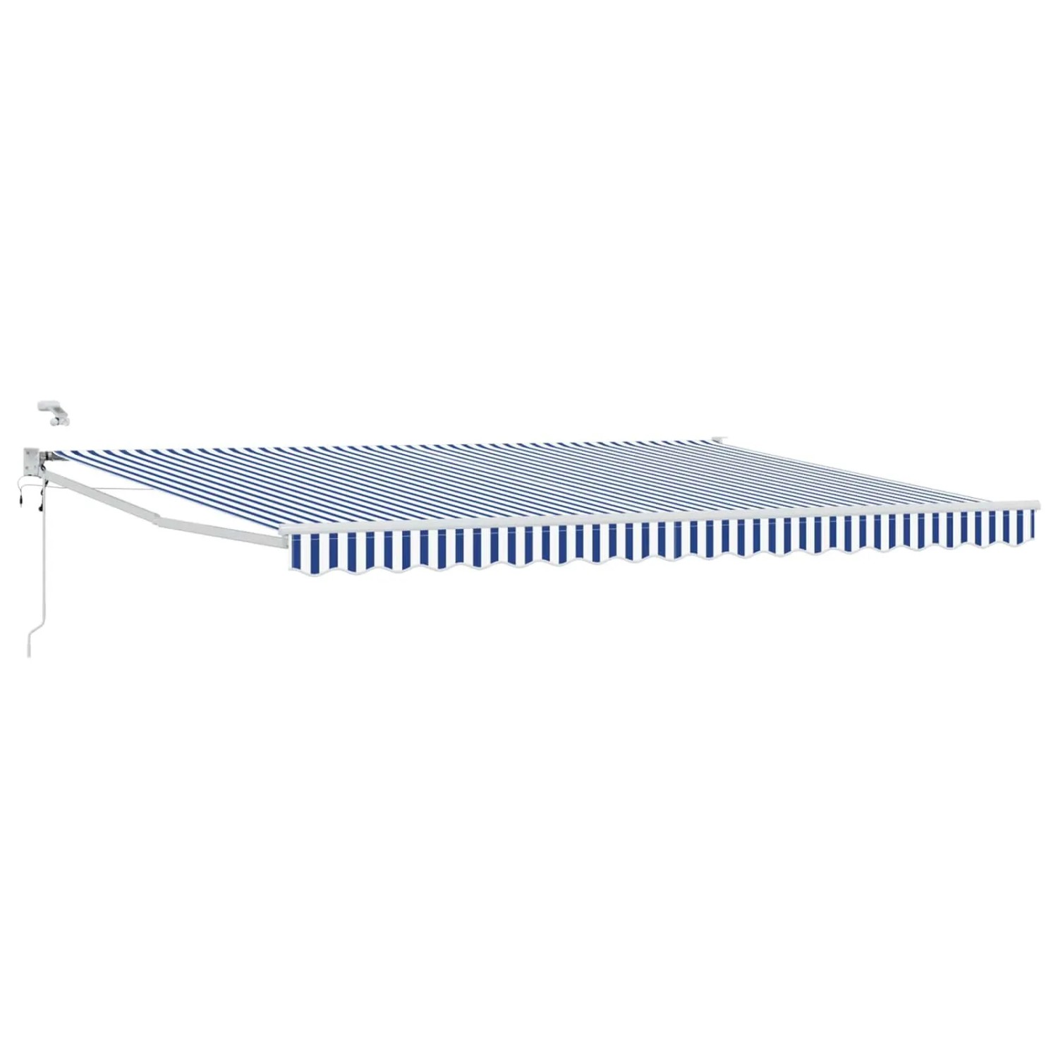 vidaXL Elektrische Ausziehbare Markise Blau und Weiß 4 x 3 m 3419626