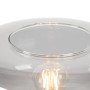 QAZQA Art Deco Stehlampe Schwarz mit Rauchglas Bizle_3