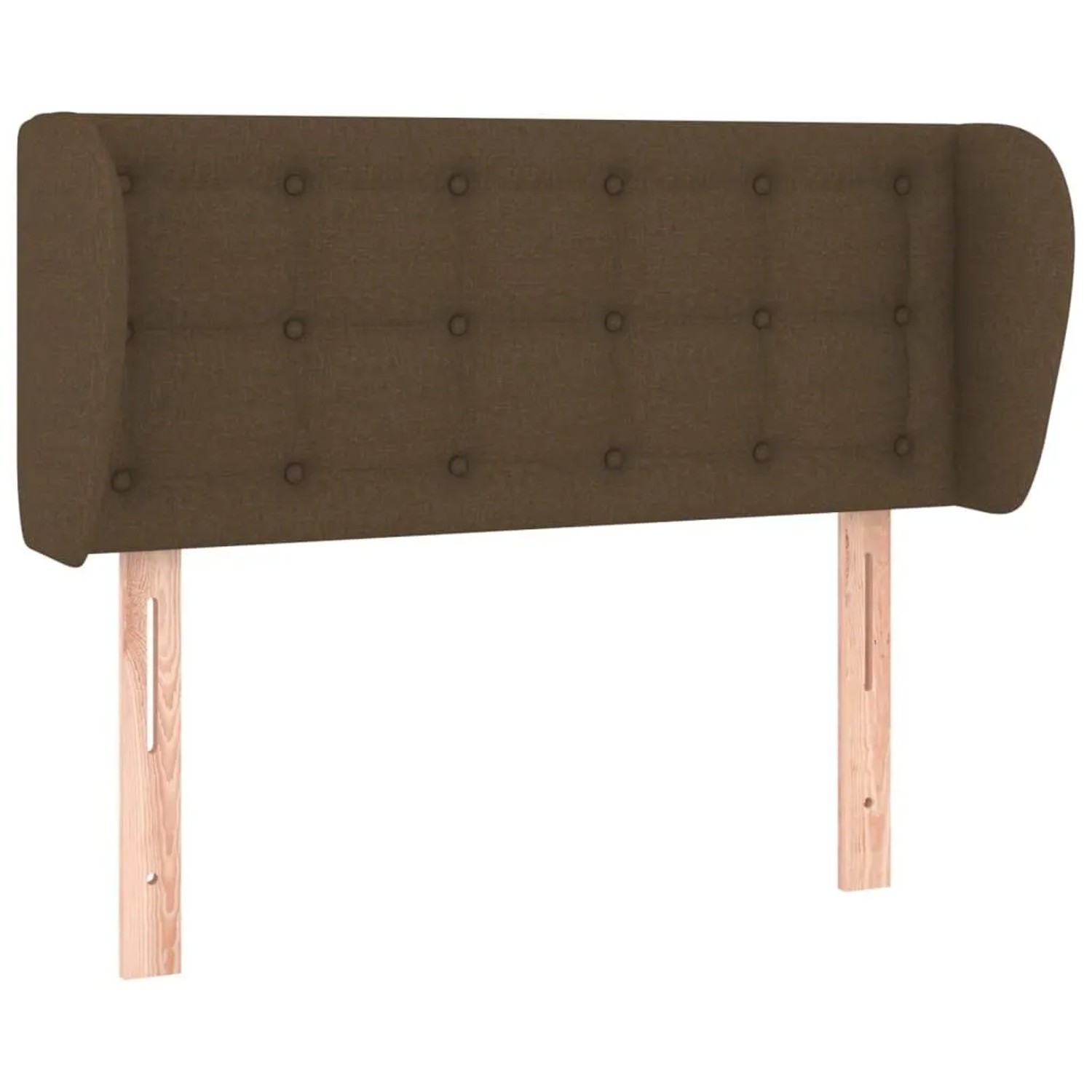 vidaXL Kopfteil mit Ohren Dunkelbraun 83x23x78/88 cm Stoff 3117555