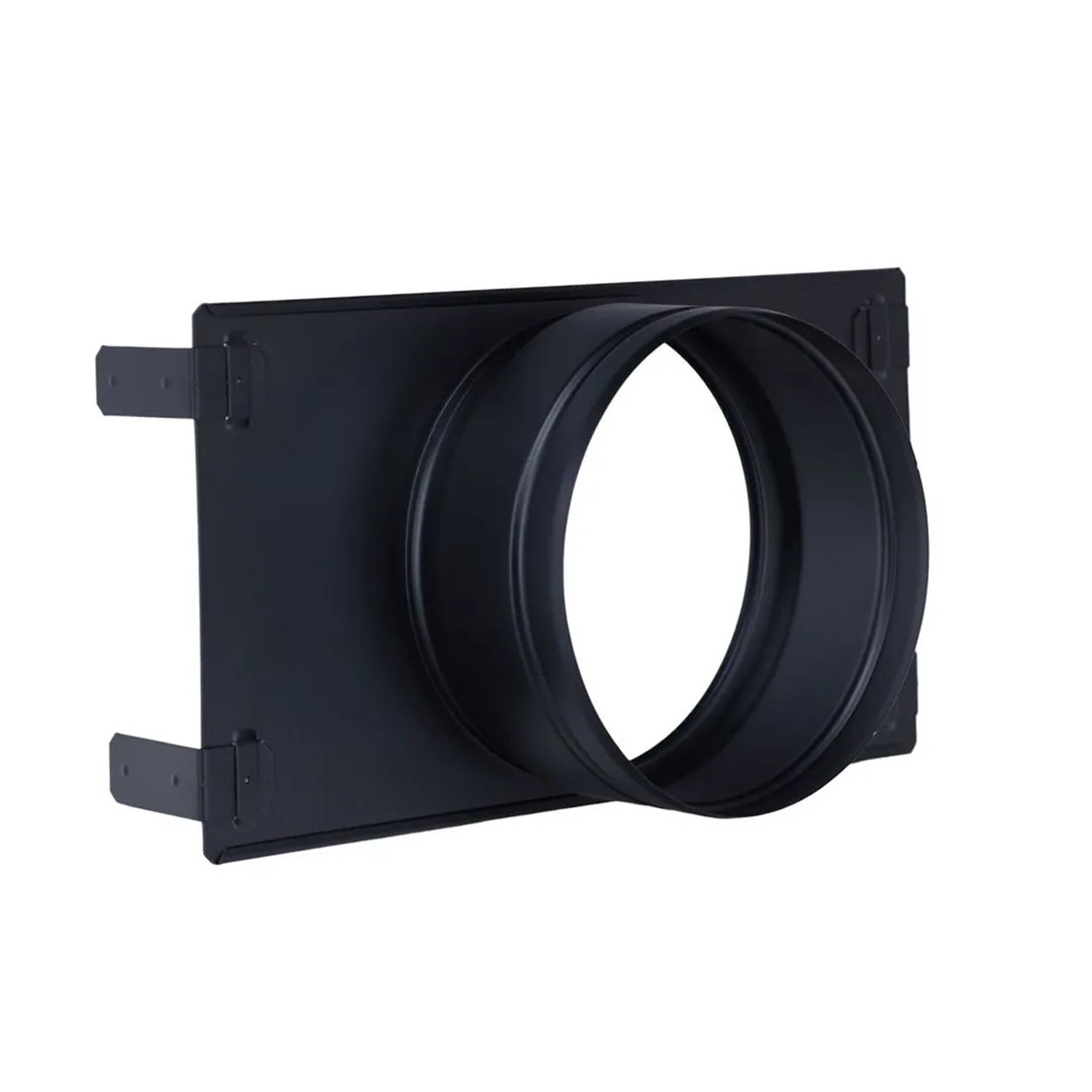 Subtiel Verstellbares Stutzenblech 325 x 195 mm Mit 1 Stutzen Ø 160 mm Schwarz