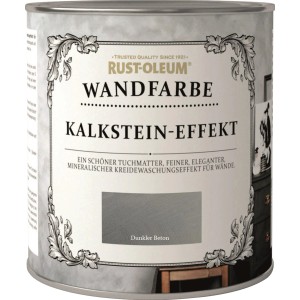 Rust-Oleum Effektfarbe Kalkstein Dunkler Beton, 1 l Dose.