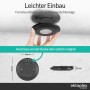 Oktaplex Isa Präsenzmelder, 360 Grad, schwarz, ultraflach. Ideal für Lampen & Leuchten.