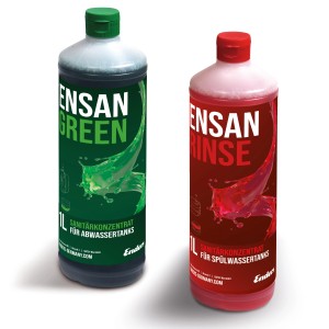 Enders Sanitärflüssigkeiten Set: 1 l Ensan Green & 1 l Ensan Rinse für Camping WC.