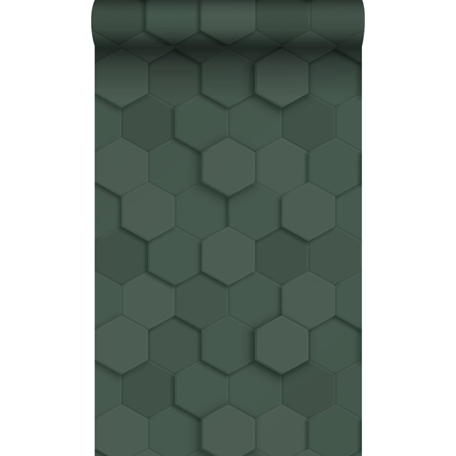 Origin Luxury Wallcoverings Tapete 3D Wabenmuster Dunkelgrün 53 Cm X 1005 C günstig online kaufen