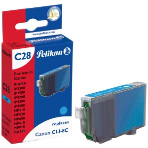 Pelikan C28 Cyan Tintenpatrone für Canon Drucker, Bürobedarf.