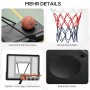 Details des HOMCOM Basketballständers: Rahmenstütze, Netz, Stahlrahmen und Ballhalter.