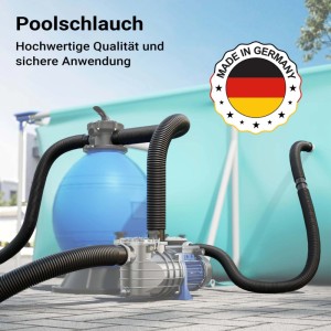 Wiltec Poolschlauch 21 M ⌀32 Mm Solarschlauch Mit Muffe Schwimmbadschlauch