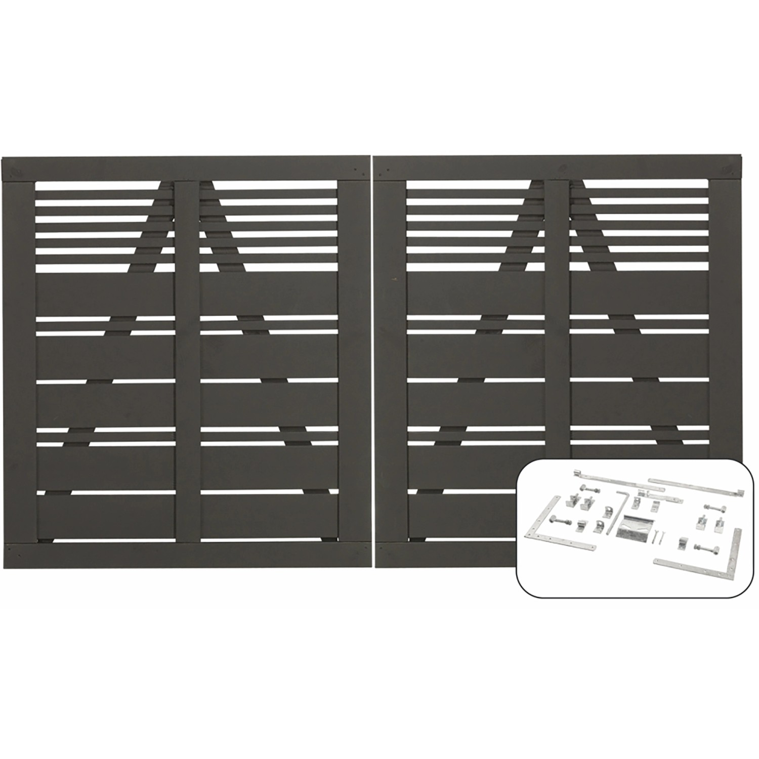 Doppeltor Silence Nadelholz Umbragrau 200 cm x 110 cm günstig online kaufen