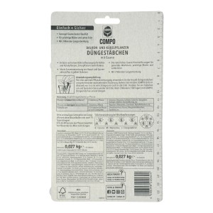 Compo Düngestäbchen für Balkon- und Kübelpflanzen mit Guano 30 Stäbchen