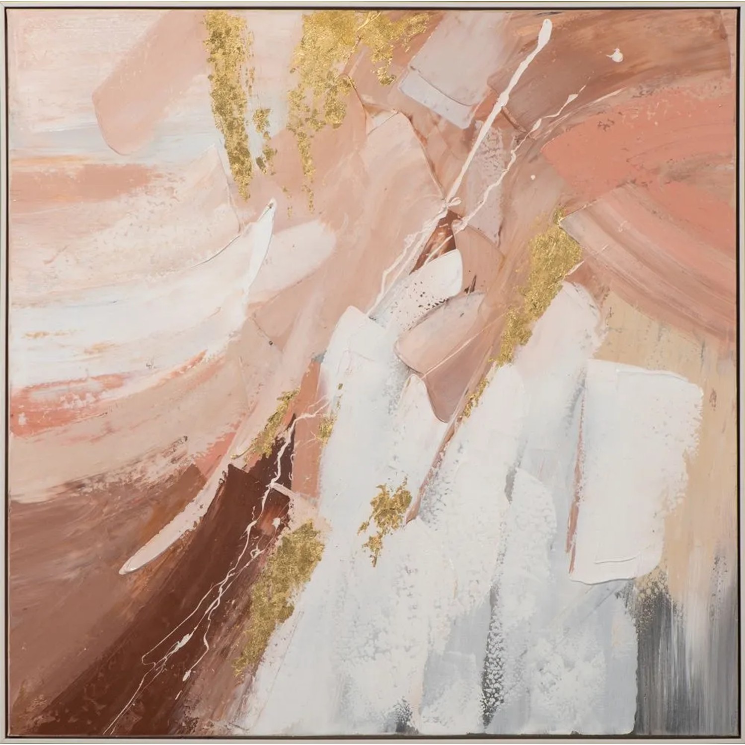 Art Universe Leinwandbild Zarte Farbkomposition 102 x 102 cm
