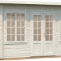 Palmako Lisa Holz-Gartenhaus mit Pultdach, naturbelassen und tauchgrundiert, 400x300 cm.
