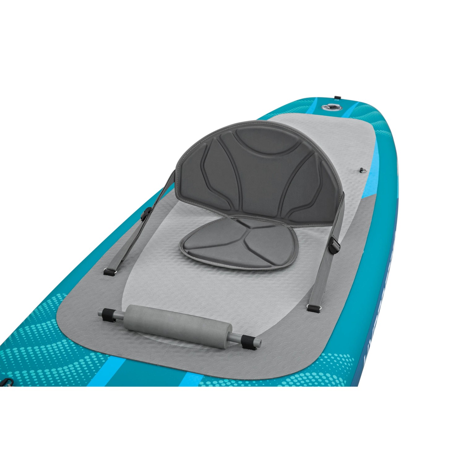 Bestway Aqua Drifter View SUP Board mit Sitz, Paddel und Pumpe.