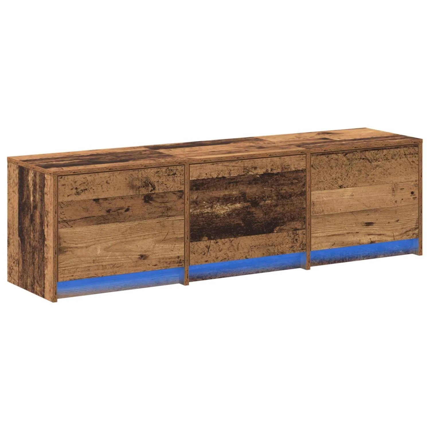vidaXL TV-Schränk mit LED Altholz 140 x 34 x 40 cm Holzwerkstoff 8006556