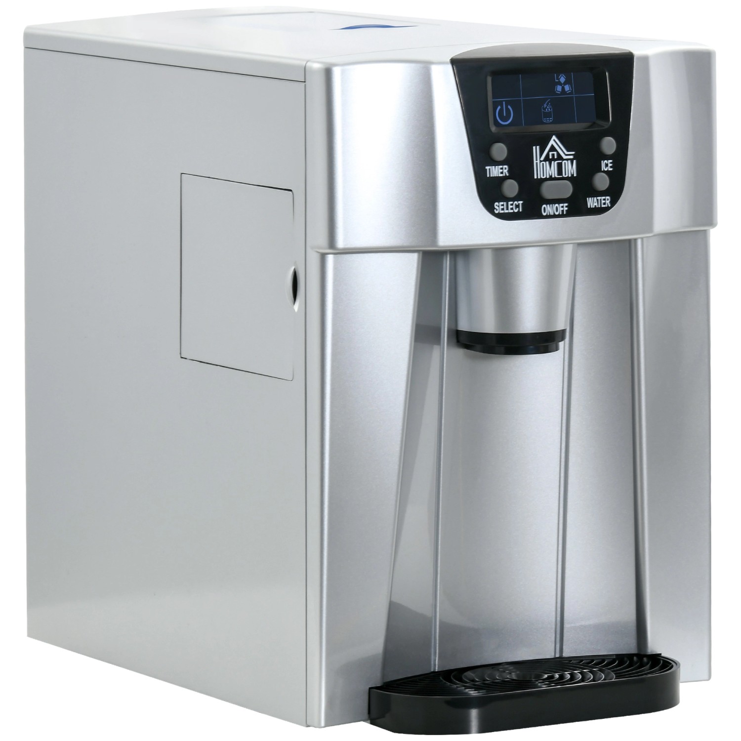 HOMCOM Eiswürfelbereiter Kunststoff Kupfer Silber 389L x 252B x 363H cm