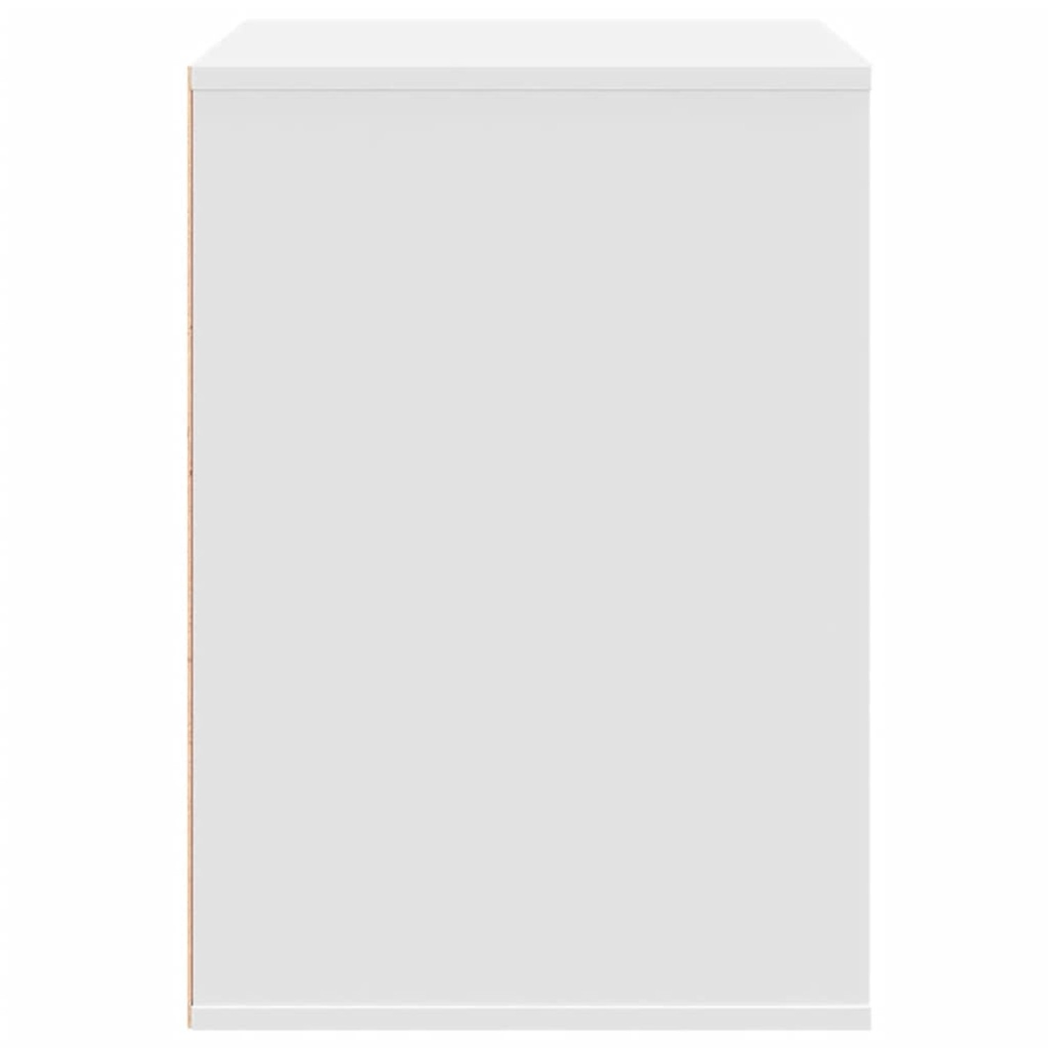 Weiße vidaXL Kommode (80x41x58 cm) aus Holzwerkstoff mit drei Schubladen.