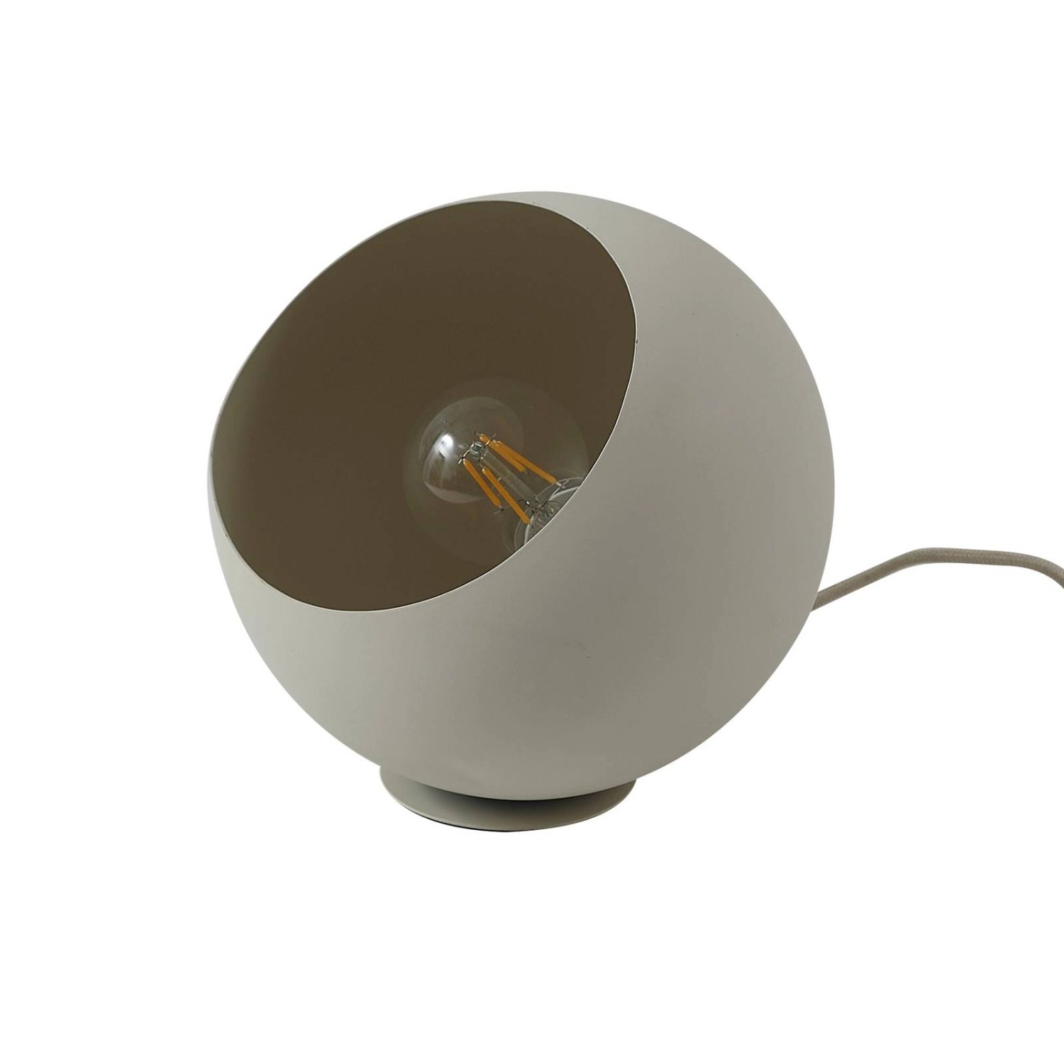 Lindby Tischlampe Somolia Modern in Creme aus Metall 1-flammig E27 Wohnzimmerleuchte