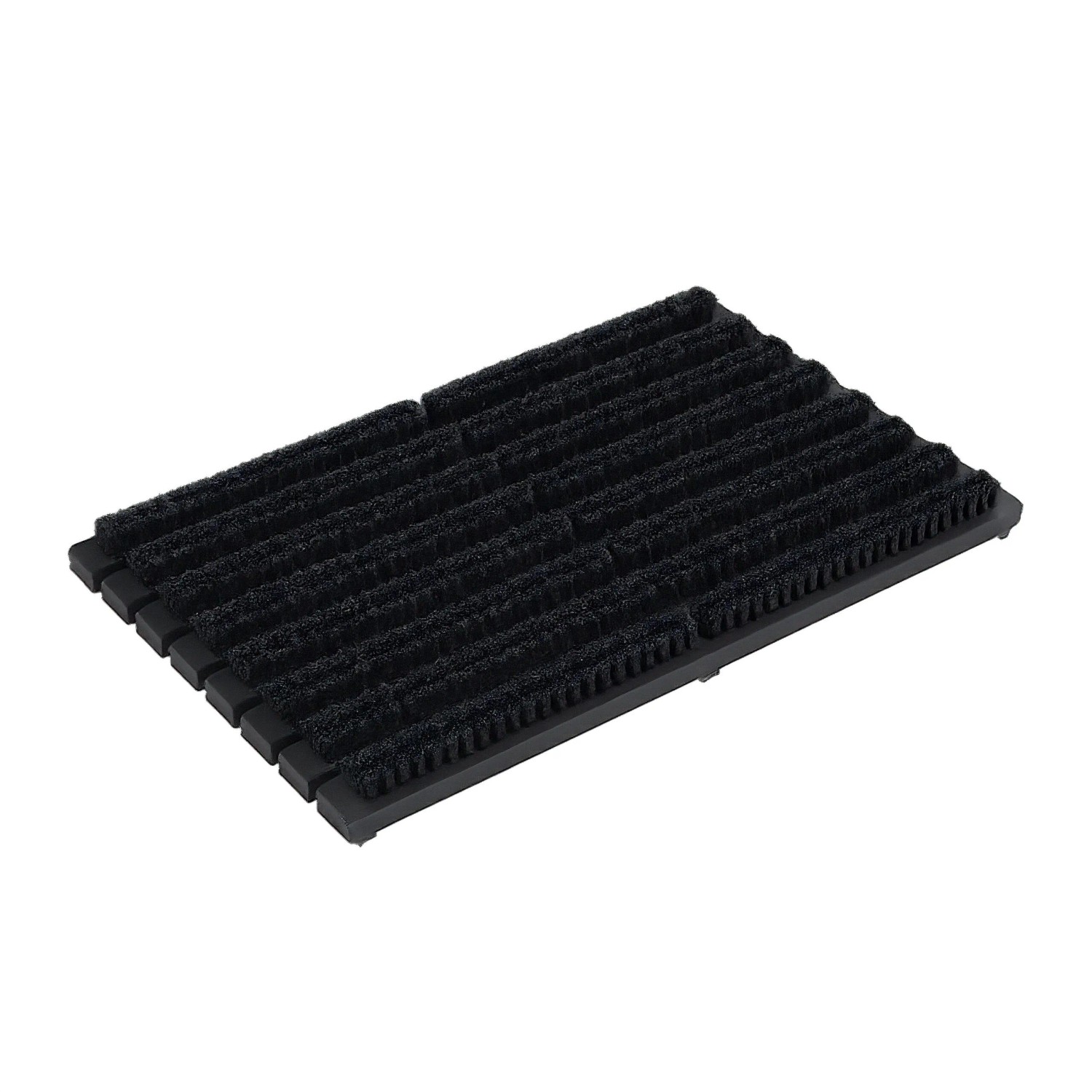 Relaxdays Schuhabstreifer Holz Kunststoff Gummi Schwarz Rutschfest 4,5 cm x 59 cm x 36 cm 1,8 kg