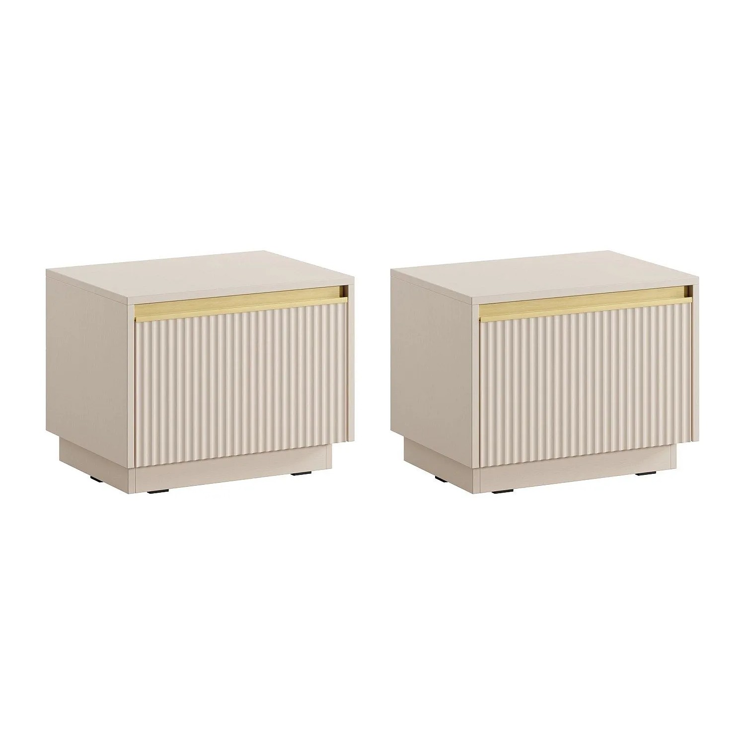 Vente-unique Nachttisch Posinia Beige 53.6 cm