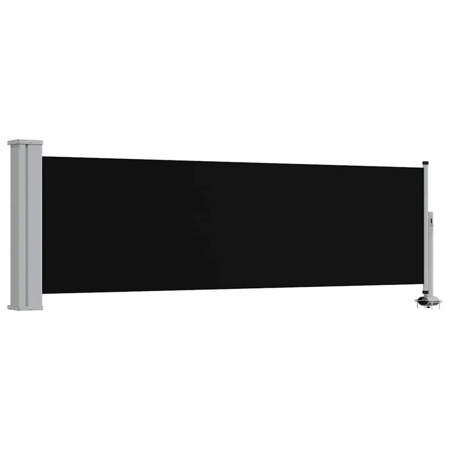 vidaXL Ausziehbare Seitenmarkise 80×300 cm Schwarz 48358