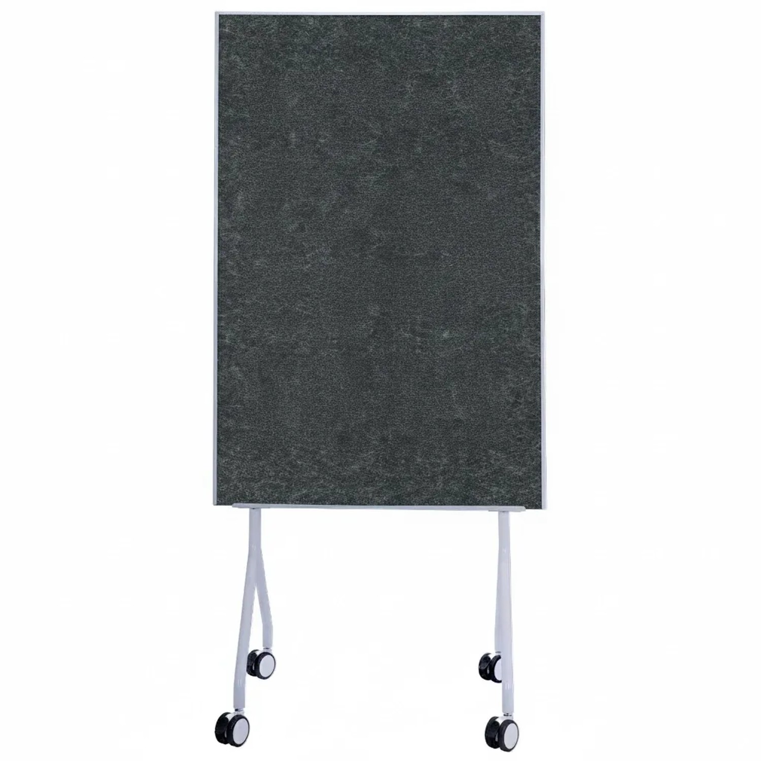 Floordirekt Mobile Moderationstafel GIANT Beidseitige Filztafel auf Rollen 80 x 120 cm Schwarz