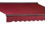 Hülsenmarkise Bedford 4x2,5m in Berryrot für Terrasse und Balkon.