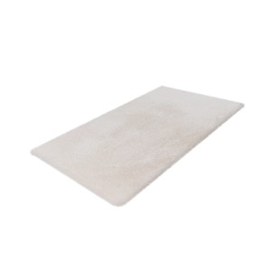 Weißer Lalee Badteppich Heaven, 40x60 cm, mit weichem Flor.