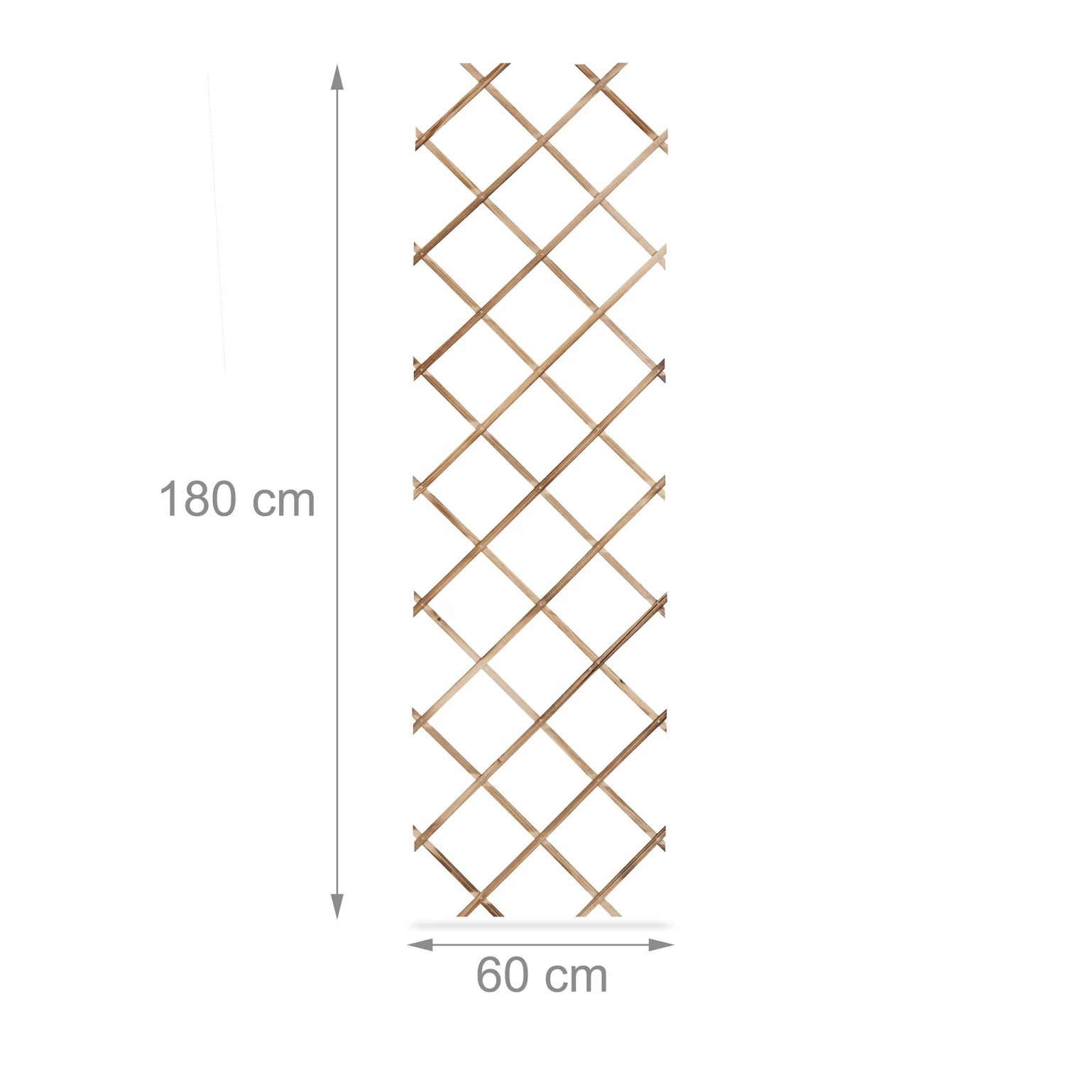 Relaxdays Scherengitter 3er Set Tannenholz Braun Ausziehbar 180 cm x 60 cm x 1,5 cm 1,65 kg_4