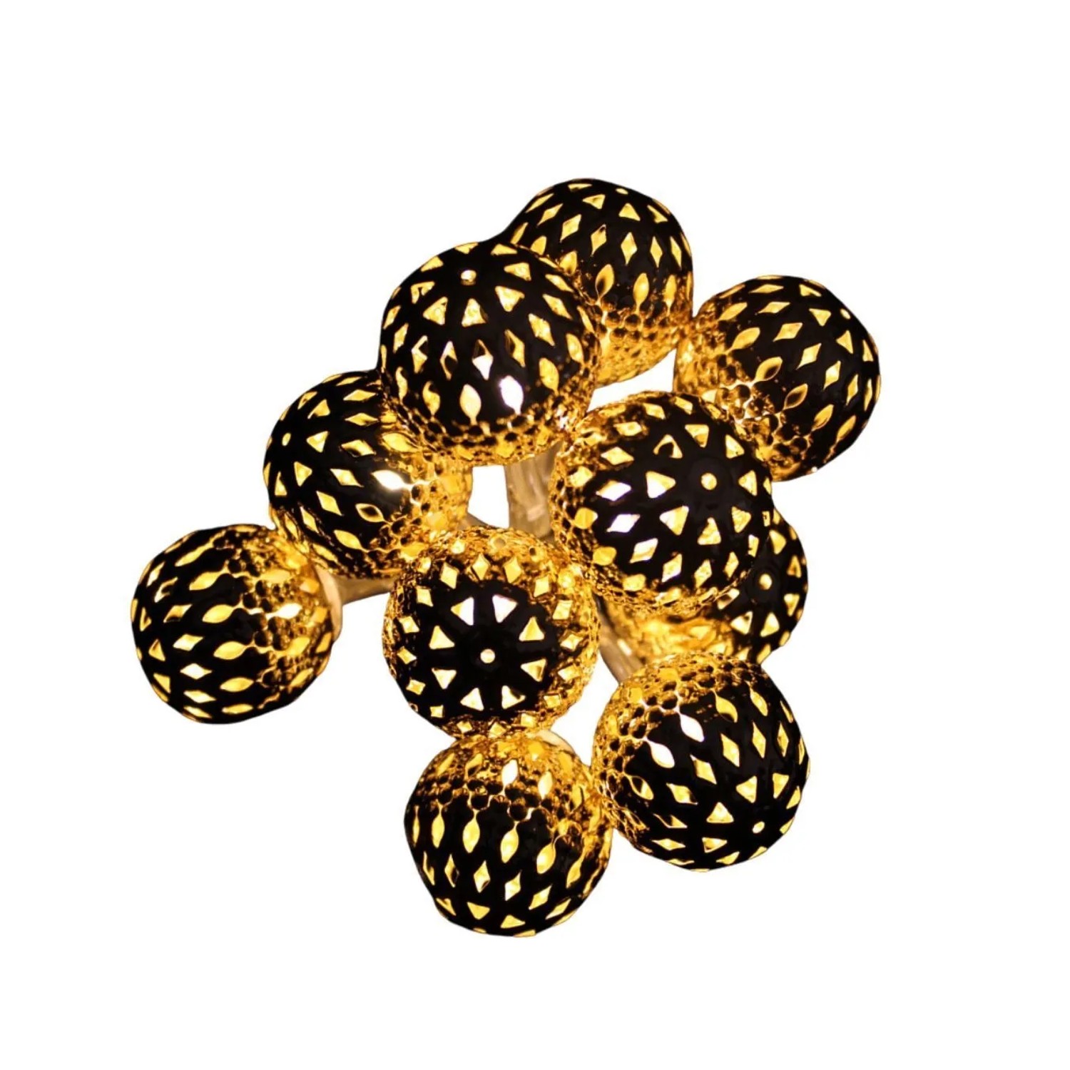 Lex 10er LED Kugel Lichterkette Batteriekette Weihnachten Beleuchtung Deko günstig online kaufen