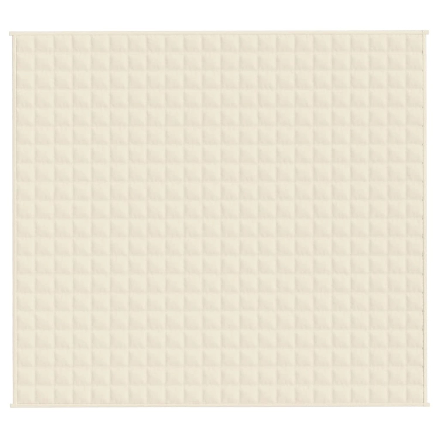 Hellcremefarbene vidaXL Gewichtsdecke (200x225 cm, 13 kg) mit quadratischer Steppung.