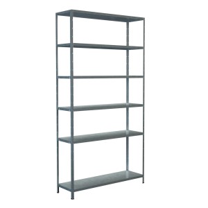 Verzinktes Schulte Steckregal mit 6 Böden, 230x120x35 cm, ideal für Lagerung.