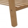 Detail der MCW Bambus Standgarderobe: Bein und Lattenrost-Ablage aus Natur-Bambus mit Schraubverbindung.