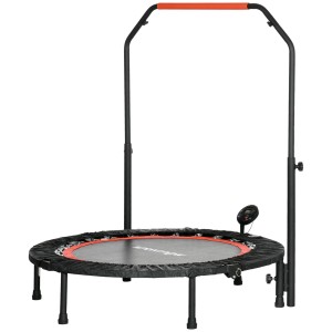 SPORTNOW Fitness-Trampolin, faltbar, mit Haltegriff und LCD-Monitor für sicheres Training.