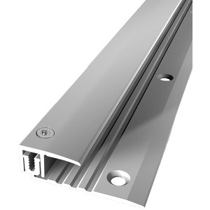 Parkettfreund Endprofil PF 257, silbernes Aluminium, für Bodenhöhe 6,5-16 mm, Länge 100 cm.