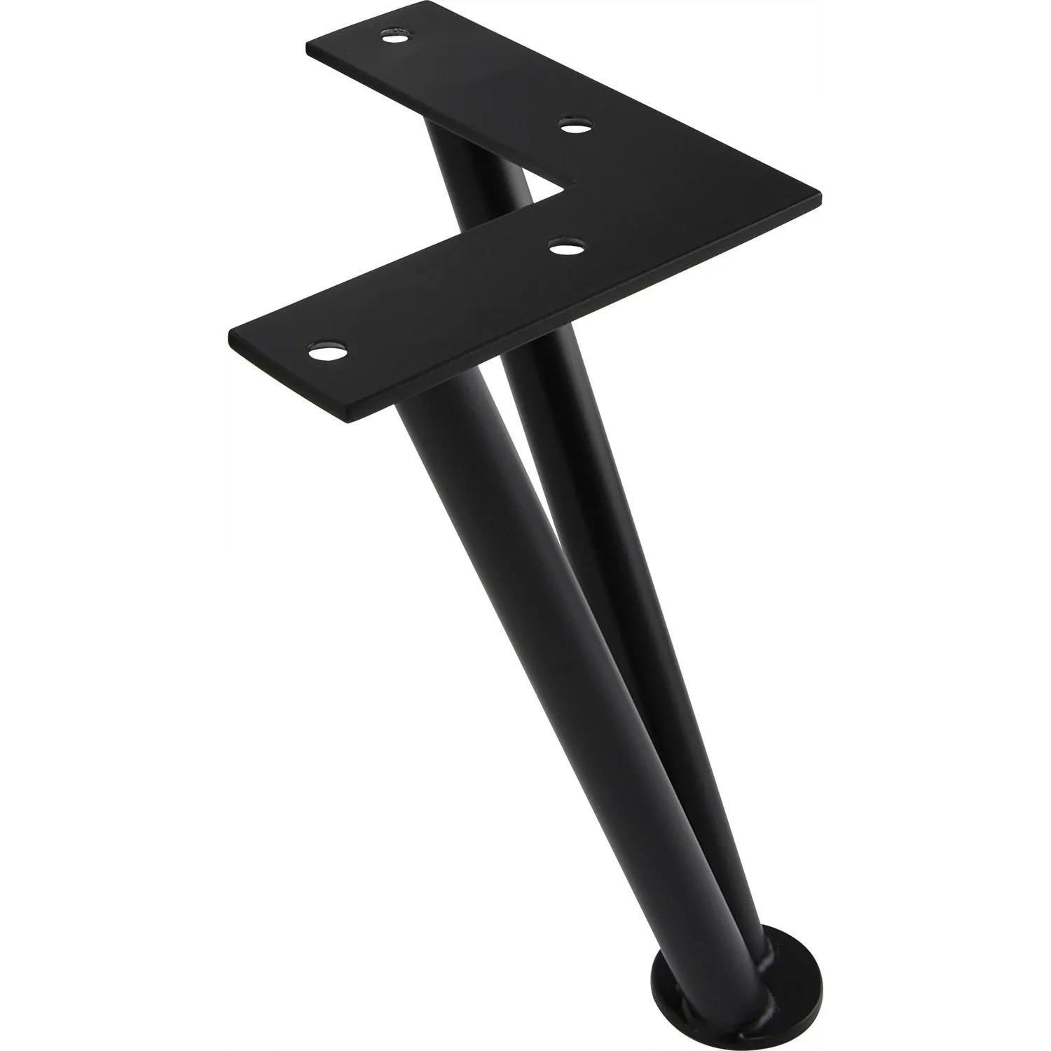 Simausrom Tischbein Haarnadelfuß Ø 15 mm Länge 180 mm Stahl Schwarz