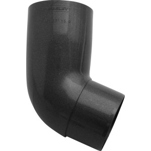 Marley Rohrbogen 67° DN 75, anthrazit-metallic, für Kunststoff-Dachrinnen.