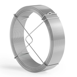 Gartendraht, 1,8mm, 50m, verzinkter Wickeldraht mit Drahthalterung.