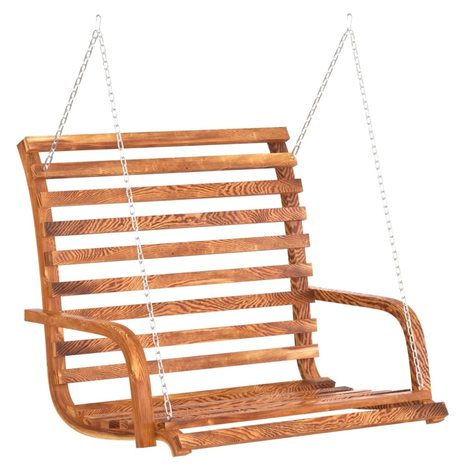 vidaXL Schaukelbank Bugholz Massiv mit Teak-Finish 126x63x92 cm 313940