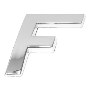 Eufab 3D Autoaufkleber F in Chrom-Optik für die Außenausstattung.