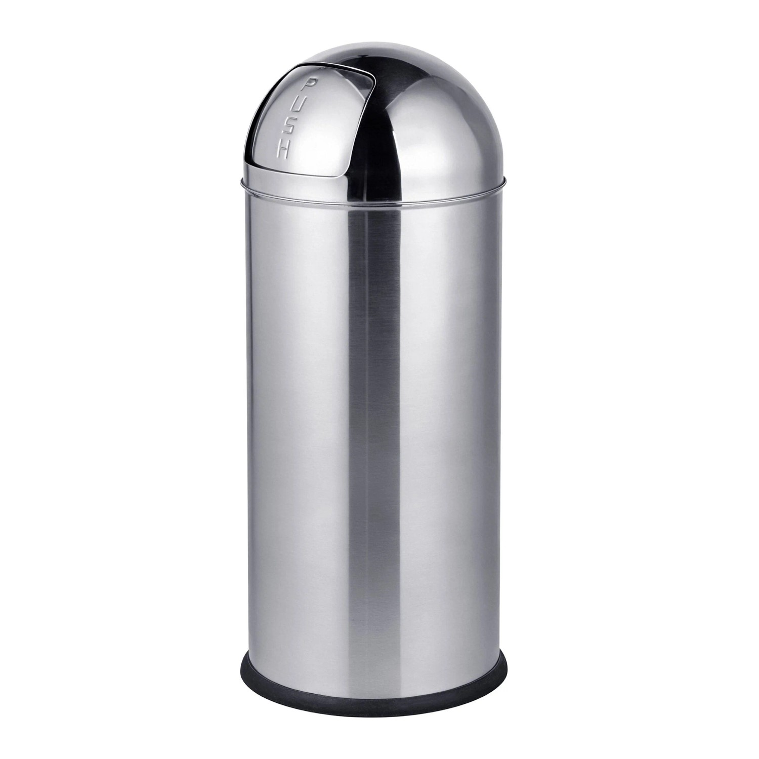 Relaxdays Mülleimer Edelstahl Silber Push-Deckel Entnehmbarer Inneneimer 90 cm x ø 35 cm 70,